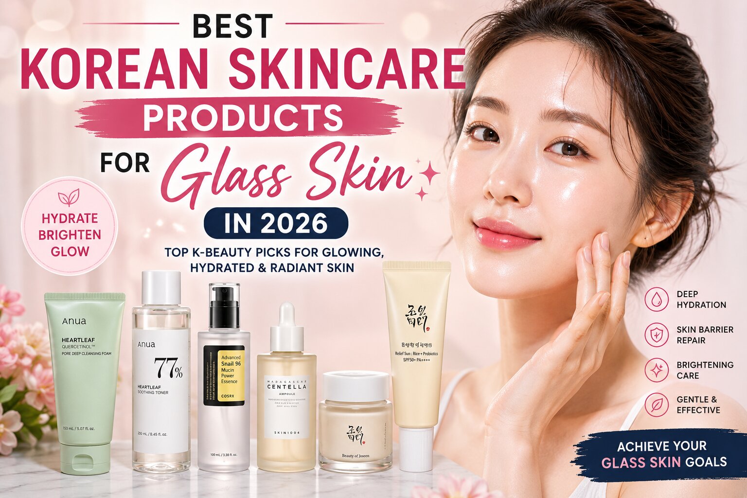Best Korean Skincare Products for Glass Skin in 2026 Best Korean Skincare Products for Glass Skin in 2026