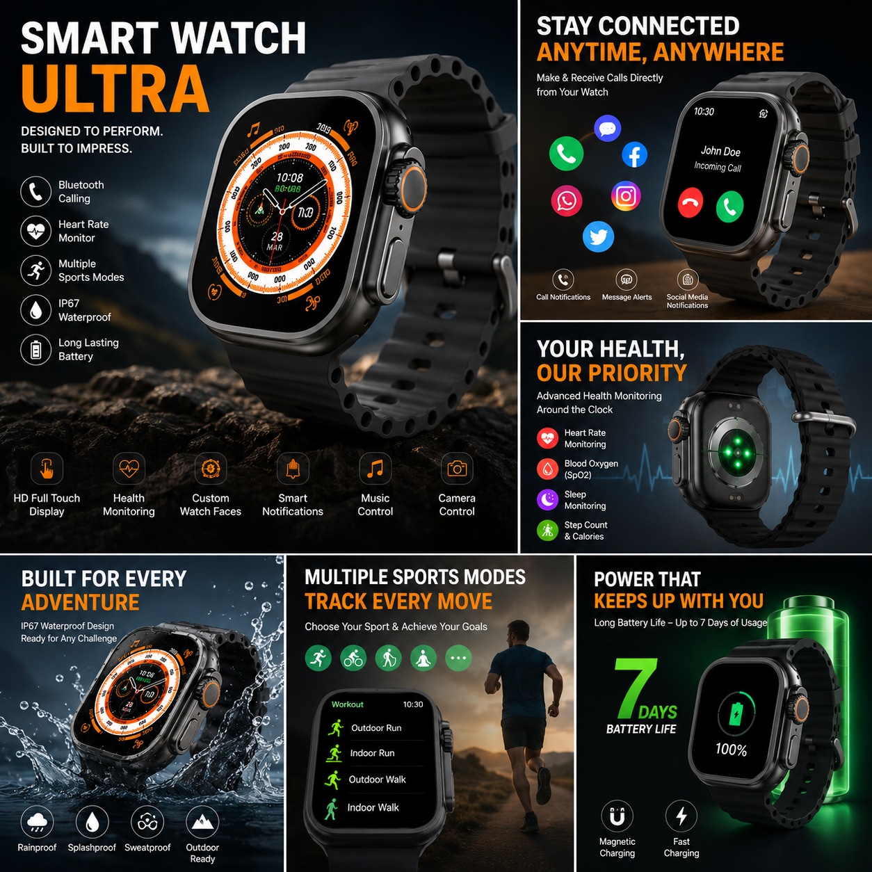 smart watch ultra – premium smartwatch for fitness, calls & everyday use smart watch ultra – premium smartwatch for fitness, calls & everyday use