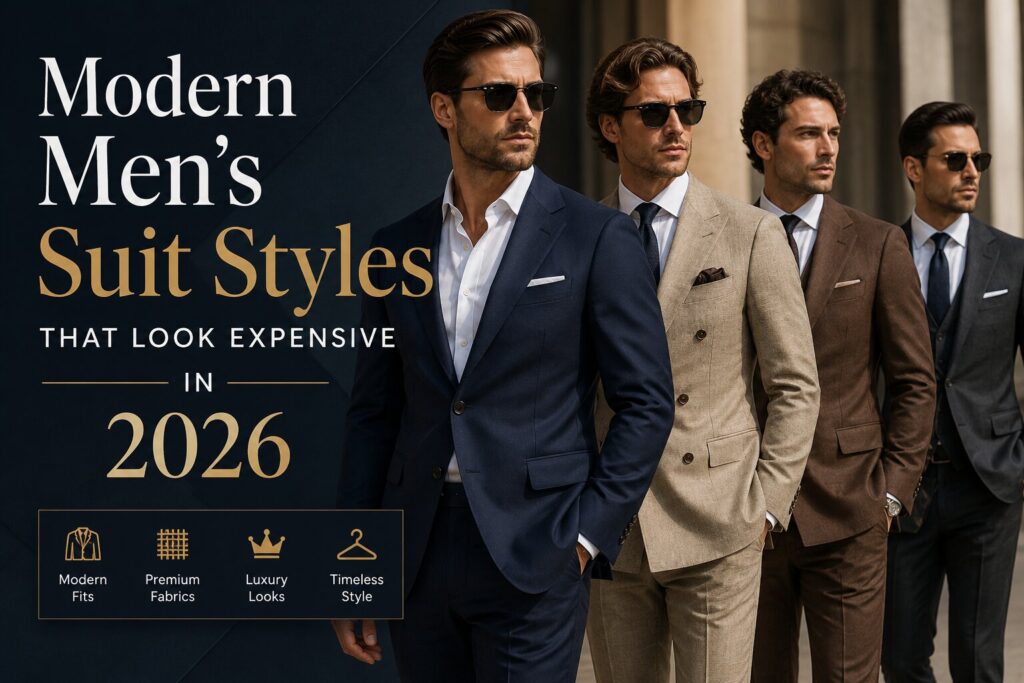 Modern Men’s Suit Styles That Look Expensive in 2026